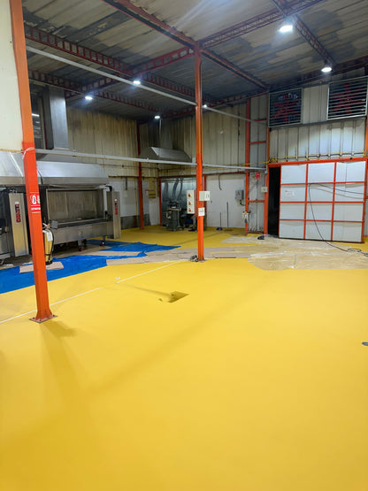 APLICACIÓN DE PISO DE POLIURETANO DE UCRETE EN PLANTA DE CEREALES Y SNACKS RASIL - HUACHIPA