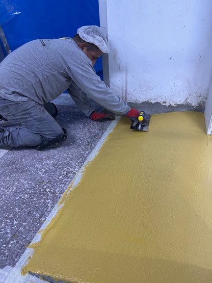 APPLICATION OF UCRETE POLYURETHANE FLOOR FOR FREEZING CHAMBER AT -20 DEGREES AND PROCESSING AREA - GRAN MOLINO BAKERY - CALLAO