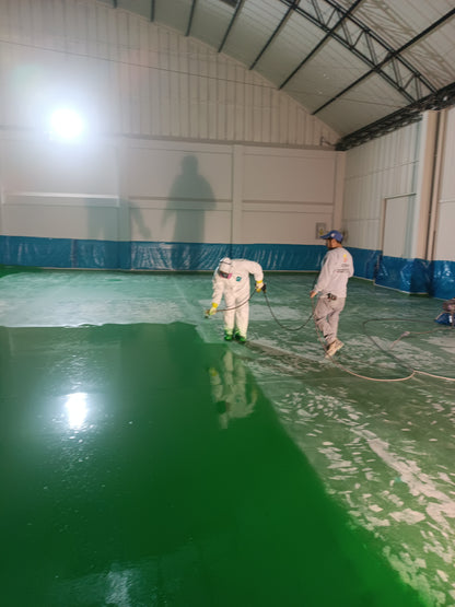 APLICACIÓN DE PINTURA ALIFATICA DE POLIURETANO - PROMOTORA DE CULTIVOS ANDINOS BOMBOM - JUNIN